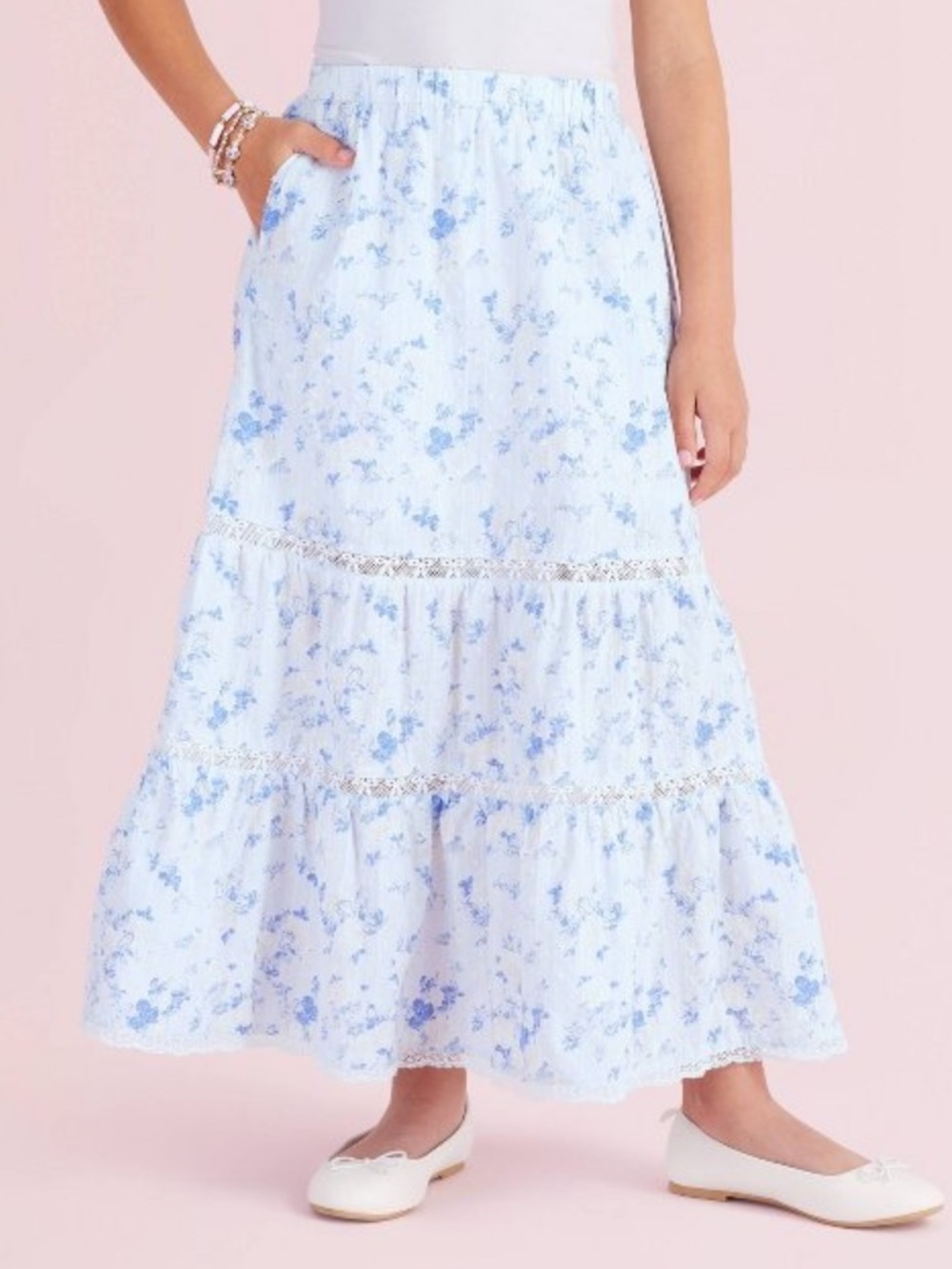 NWT Isla Everblooming Rosettes Tiered Maxi Skirt - LoveShackFancy x Target- 7